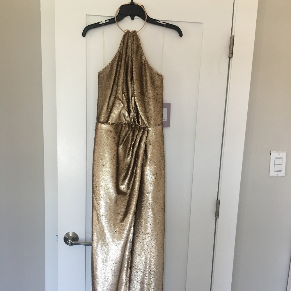Perfect for prom: Gold sequined formal gown